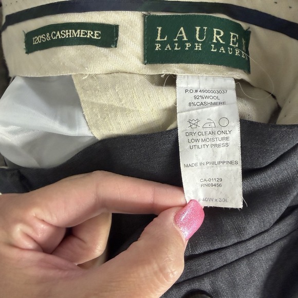Lauren Ralph Lauren Men's Dress Pants Lot - 4 Pair Wool & Cashmere 38 - 40 X 30L - Picture 5 of 16